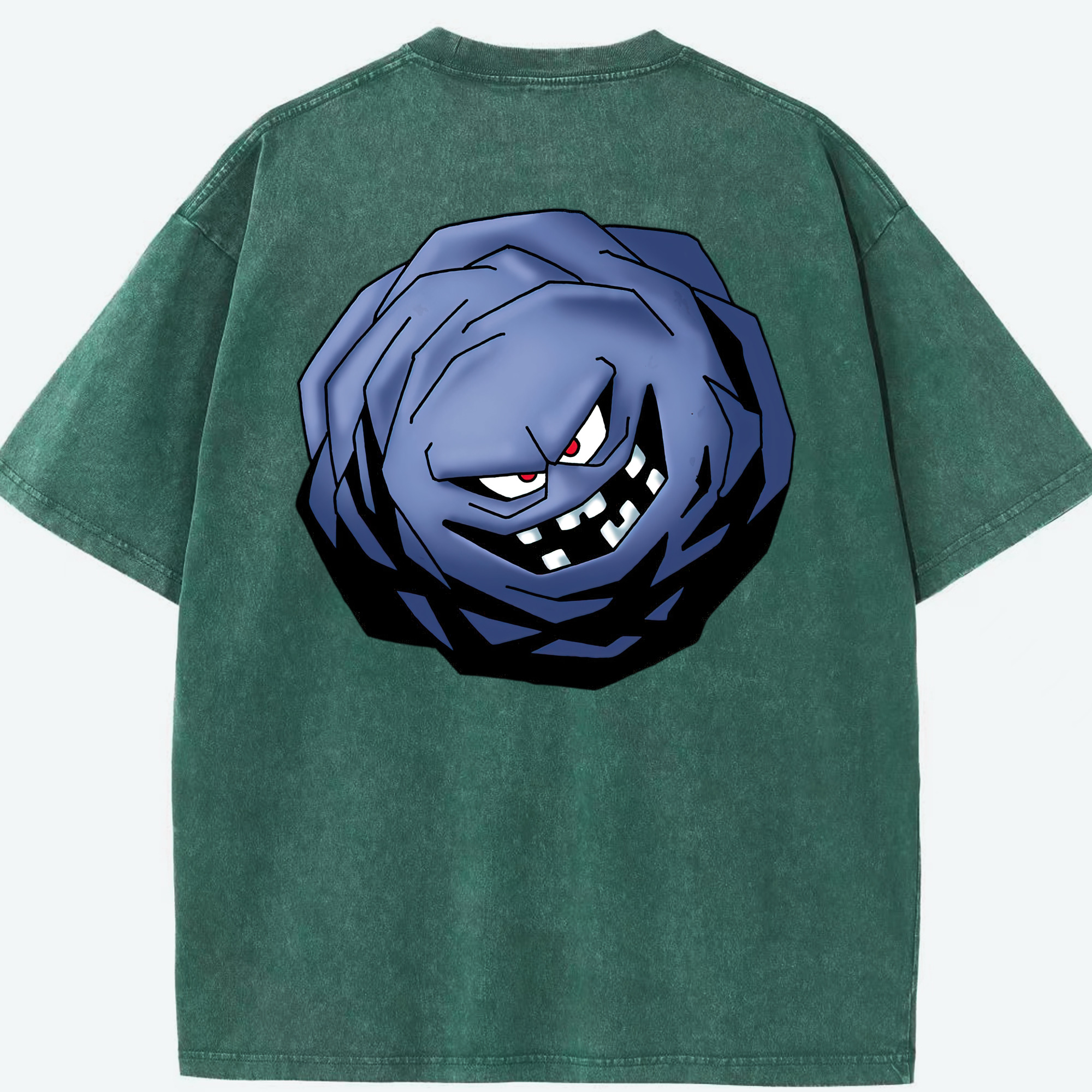 （画像用） ドラゴンクエスト Doragon Kuesuto Dragon Quest 綿100% ヴィンテージ風 半袖Tシャツ（背面プリント）